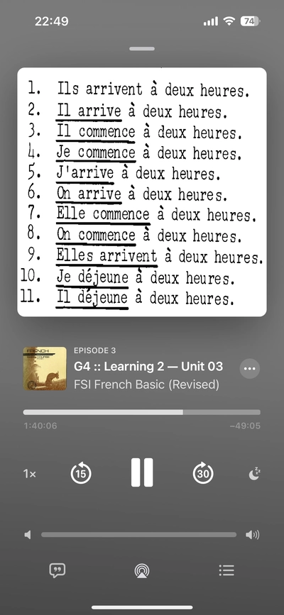 Screenshot of the podcast in Apple Podcasts